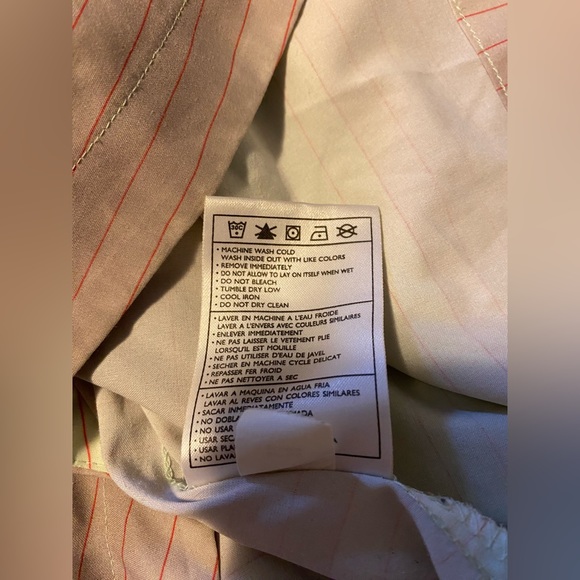 NIKE GOLF Dri-Fit Top Green White Striped Button M - Picture 6 of 7